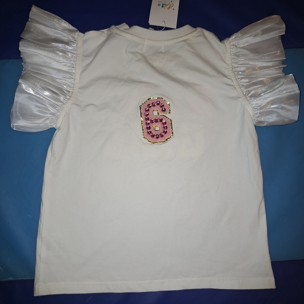 Lola + The Boys Colorful Sequin BDAY GIRL Tee - Picture 4 of 6